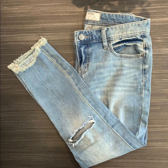Free People Denim - Free People cropped light wash jeans